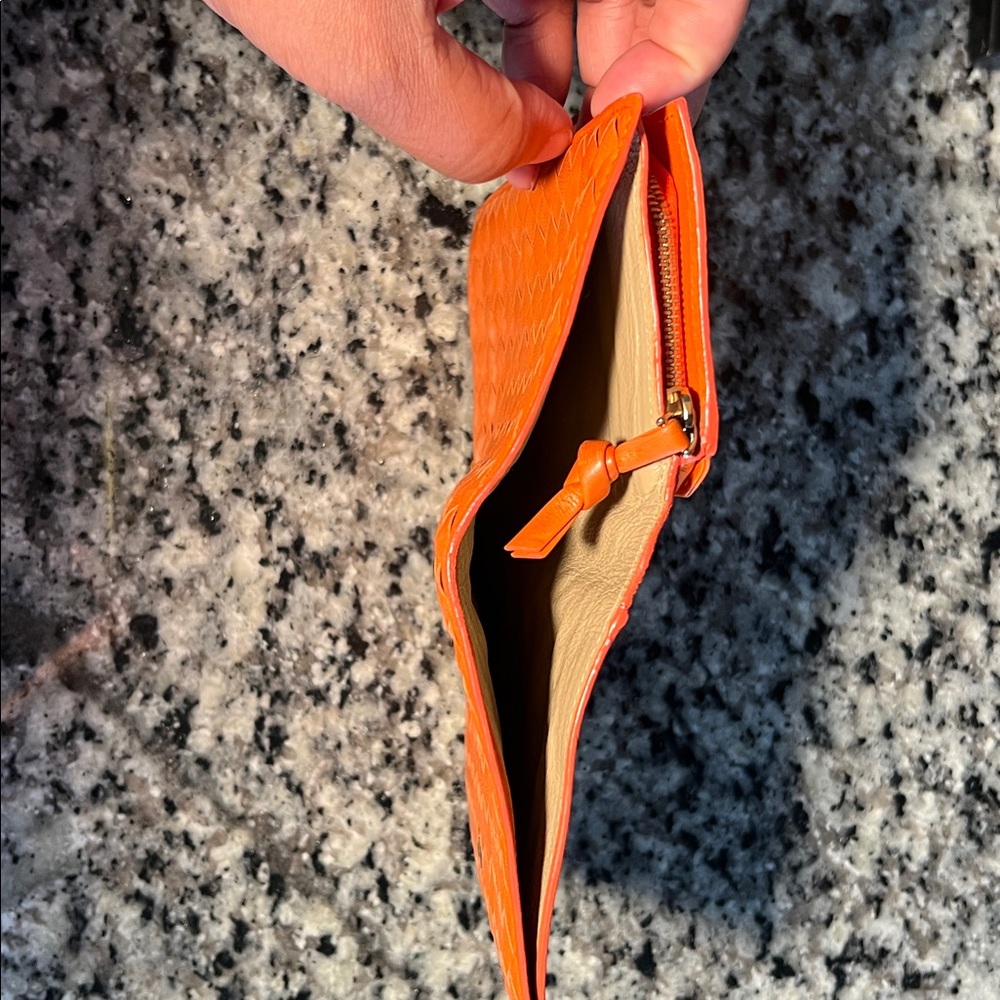 AUTHENTIC Bottega Veneta EUC Orange ๐ Wallet with Clasp - Picture 13 of 14
